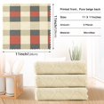 Beige Red Check Kitchen Cloth Dish Towels for Drying Washing Absorbent ...