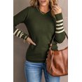 thumbnail image 4 of FOLUNSI Elegant Striped Knit Sweater: Daily Staple for Any Occasion, 4 of 8
