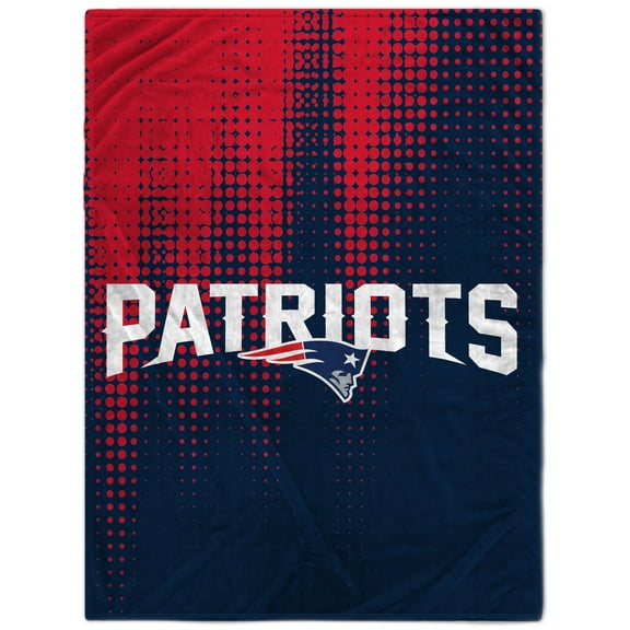 New England Patriots 60'' x 80'' Half Tone Drip Flannel Fleece Blanket