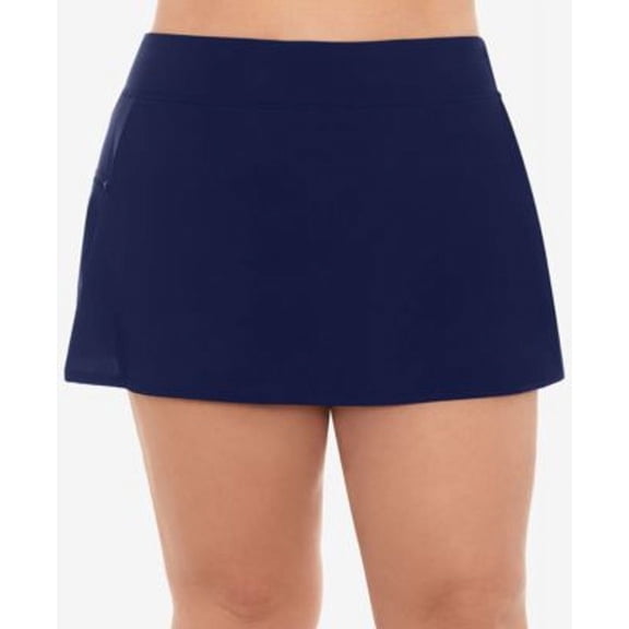 Swim Solutions Women's Plus Size Swim Skort Swimsuit (20W, Navy)