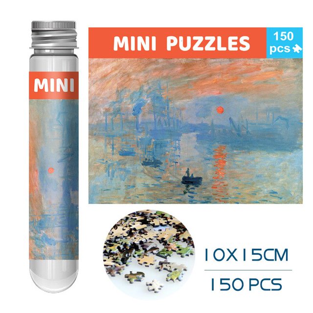 Mini rompecabezas de tubo de ensayo para adultos y niños, pintura al óleo, juguete educativo de descompresión, juego creativo, regalo, 150 piezas