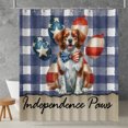 thumbnail image 2 of Patriotic Brittany Spaniel 4th of July Independence Paws Shower Curtain Brittany Dog Lover Gifts Idea Waterproof Bathroom Bathtub Curtain - 02010, 2 of 5