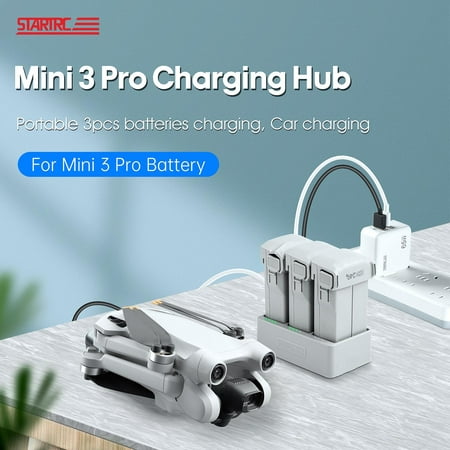 Battery Charging Hub For DJI Mini 3 PRO Drone Charger 3 Batteries Intelligent Flight Battery Fast Charging Car Charger