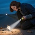 thumbnail image 4 of HIBIBUD Small Flashlight,Rotatable Lamp Head Keychain Light,Strong Magnetic Bottom and Side Pen Clip Windfire Flashlight,Green, 4 of 7