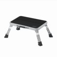 thumbnail image 1 of Taburete plegable con plataforma ajustable y superficie antideslizante, con almohadillas de goma gruesas para uso como taburete para adultos o niños en cocinas y dormitorios (gris), 1 of 10