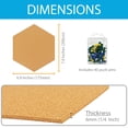 thumbnail image 7 of Millennial Essentials Hexagon Cork Bulletin Board with 40 Push Pins, 8 Count, 7 of 7