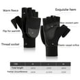 thumbnail image 6 of UJNDER Men Winter Outdoor Cycling Thicken -screen Flip Fingerless Gloves for Cold Weather Sports Black M, 6 of 8