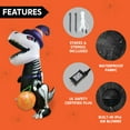 thumbnail image 3 of Joyfy 8 FT Halloween Inflatable Skeleton Dinosaur with Build-in LEDs Pumpkin Decorations,Halloween Outdoor Decorations Blow up Yard Decorations, 3 of 9