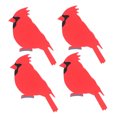 thumbnail image 4 of Raindrops Small Standing Bird Table Ornament 4Pcs Red for Christmas Decorations, 4 of 8