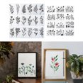 thumbnail image 2 of Set of 30 Hollow Flower Painting Stencils DIY Drawing Scrapbook Wall Stencil Painting Template for Wood Floor Tiles Art, 2 of 4