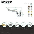 thumbnail image 4 of Kingston Brass CC5128 1-1/2" P-Trap with Bell Flange, 19" Length, 18 Gauge, Brushed Nickel, 4 of 4