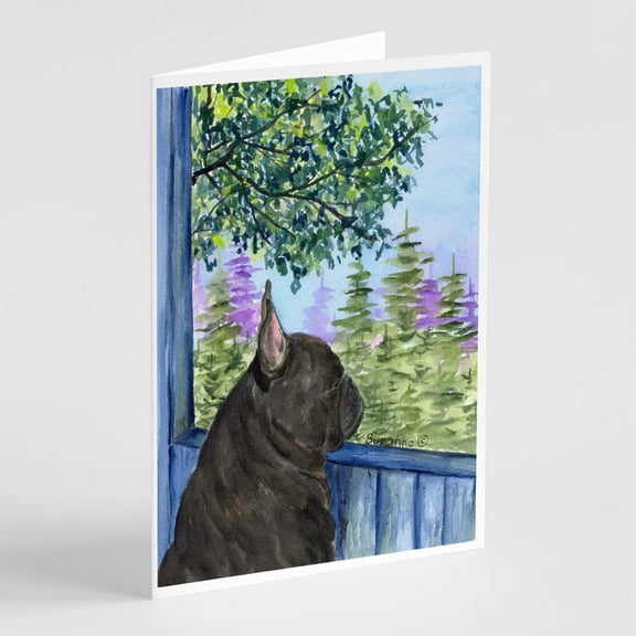 French Bulldog Greeting Cards and Envelopes Pack of 8