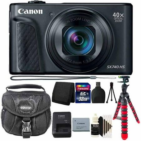 Canon PowerShot SX740 HS Wi-Fi Digital Camera Black 40x Optical Zoom with Pro Accessory (Best Pro Point And Shoot)