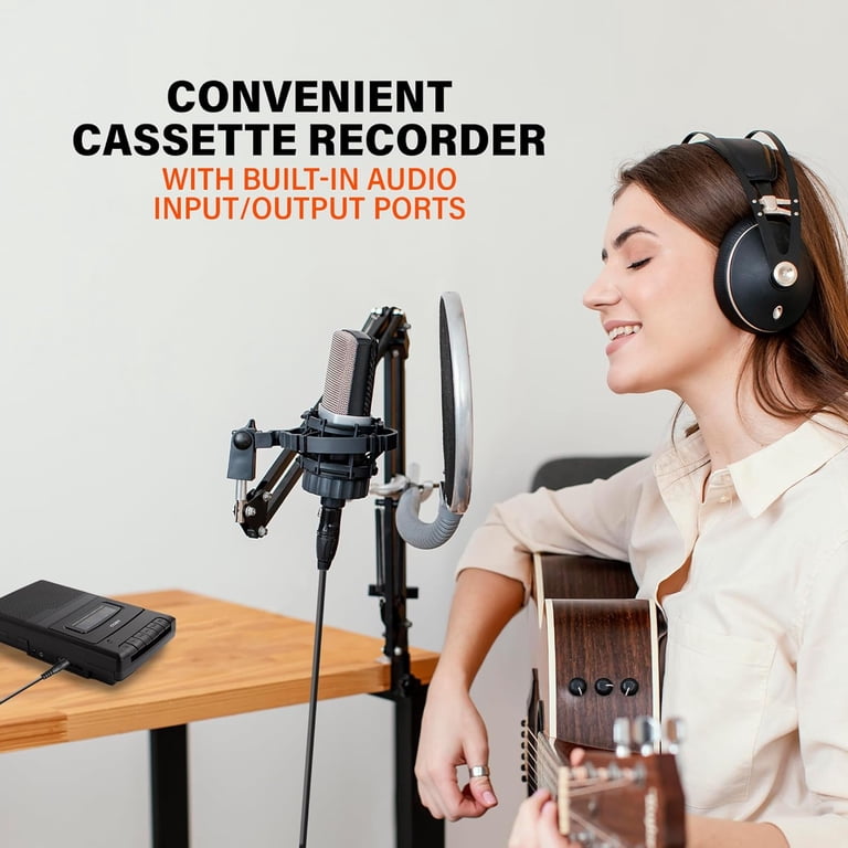 Coby, Portable Cassette Player, Built-in Microphone and Handle