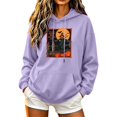 thumbnail image 2 of Molidfa Womens Retro Cat Hoodie Halloween Black Cat Graphic Oversized Sweatshirt, 2 of 5