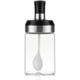 thumbnail image 1 of Tarro para salsa, cuchara combinada de vidrio transparente con tapa, botes para almacenar condimentos, especias, sal, azúcar, 1 of 4