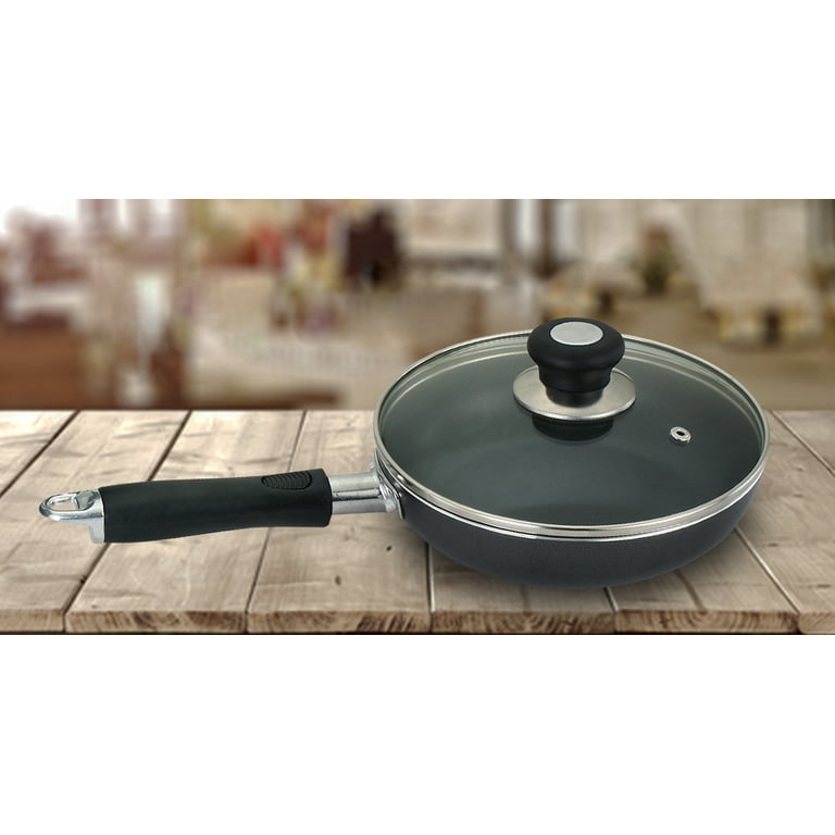 The Rock 9 Inch Fry PanSquare Dish with T Lock Detachable Handle Cooking  Baking Serving Frying Dishwasher Safe Oven Safe 9 Frying Pan Black - Office  Depot