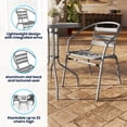 thumbnail image 4 of BizChair Silver Metal Restaurant Stack Chair with Aluminum Slats, 4 of 12