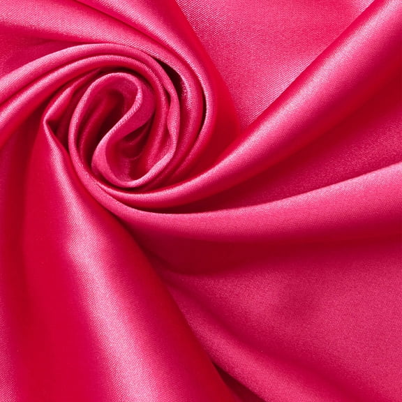 Shiny Stretch Super Satin Fuchsia Fabric 90/10 Polyester Spandex 60" Wide
