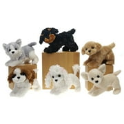 8" Laydown Dog Plush Toy - Assorted Styles Case Pack 36