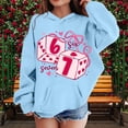thumbnail image 2 of shqvo Girls Valentine's Day Hoodie, Heart Print Long Sleeve Pullover Hooded Sweatshirt for Kids (3-14Y), 2 of 6