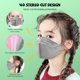 thumbnail image 1 of Mascarilla desechable FFP2 para ni?os, 50 piezas, 4 capas de protección, mascarillas faciales de color gris oscuro para ni?os y ni?as, tama?o adecuado para la cara de los ni?os LingWen 1327534361933, 1 of 1