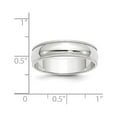 thumbnail image 4 of Primal Gold 10 Karat White Gold 6mm Milgrain Half Round Band Size 4.5, 4 of 5
