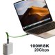 thumbnail image 5 of Cable Carga USB C A 100W (20cm) Verde, 5 of 9