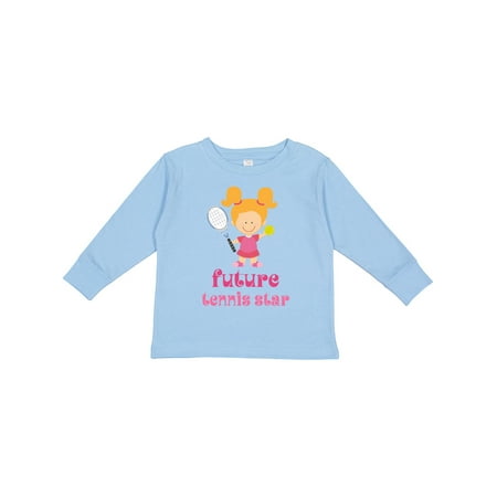 

Inktastic Future Tennis Star Girl Girls Long Sleeve Toddler T-Shirt