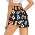 thumbnail image 3 of Haiem Colorful Retro Tape Women's 2 in 1 Running Shorts - Lightweight Athletic Workout Gym Yoga Breathable Sports Shorts Liner with Phone Pockets-Small, 3 of 9