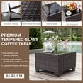 thumbnail image 3 of ALAULM 12 Piece Patio Furniture Set,Wicker Rattan Outdoor Sectional Sofa Set with Coffee Table&Thicken Blue Cushions, 3 of 8