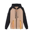 thumbnail image 4 of HOMADLES Mens Hoodie Jacket Zip Casual Athletic Long Sleeve Hood for Men Cardigan Hoode Solid Hooded Sweatshirts Khaki 2XL, 4 of 4