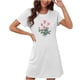 thumbnail image 1 of Camisón corto de talla grande para mujer, camisón de manga corta con estampado de pecho a la moda, camisón para mujer, 1 of 2