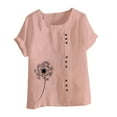 thumbnail image 1 of Birdeem Mode Femmes Été T-Shirt Imprimé Ample Col Rond Manches Courtes Blouse Décontractée, 1 of 1