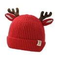 thumbnail image 6 of QHFBli Baby Beanie Hat Cute Antlers Reindeer Crochet Knitted Hat Winter Warm Cap for Toddler Boys Girls, 6 of 7