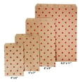 thumbnail image 4 of 200 Qty 4" x 6" Decorative Flat Paper Gift Bags - Red Polka-Dot on Brown Kraft Bags - for Sales/Treats/Parties Cookies/Gifts - N'icePackaging, 4 of 7