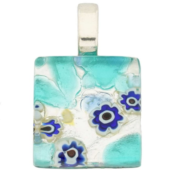 GlassOfVenice Murano Glass Venetian Reflections Square Pendant