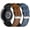 Brown,Blue, variant on Silicone&Leather Design Band Leather Straps for Samsung Galaxy Watch 6/6 Classic Band, No Gap Link Bracelet with Clasp Metal Strap for Galaxy Watch 6 5 Pro 5 4 Band 40mm 44mm 45mm,6 Classic 43mm 47mm