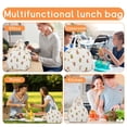 thumbnail image 6 of Lunch Bag for Women Insulated Lunch Box Cute Quilted Lunch Tote Bags Reusable Large Capacity Cooler Bag for Travel Work Picnic, 6 of 7