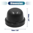 thumbnail image 3 of Unique Bargains 2pcs 70mm Black Rubber Waterproof Car Headlight Dust Cover Seal Cap Housing, 3 of 4