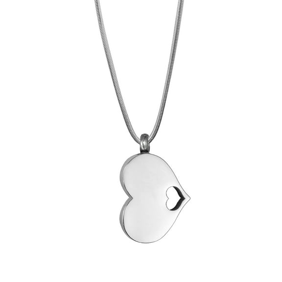 Anavia A Piece of My Heart Sideways Heart Cremation Pendant for Ashes Memorial Jewelry Ash Urn Keepsake with FREE Funnel Kit and Velvet Jewelry Box