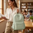thumbnail image 5 of Tdxkok School Season,Solid Color School Backpack Casual Daypack Lightweight Student Bookbag Large Capacity School Bag for Teens Daily Travel Campus Use G, 5 of 5