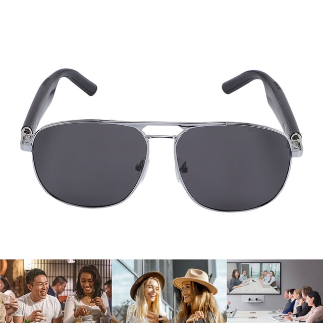 Lunettes de Traduction AI, Lunettes Intelligentes avec Traduction en Temps Réel de Plus de 100 Langues, Micro et Haut-Parleur Intégrés pour Appels, Musique et Voyages