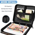thumbnail image 5 of Jazz Elephant Printed Zipper Binder with Handle&Shoulder Strap 2 inch 3 Ring 500+300 Sheet Capacity File Folder Organizer, 5 of 8