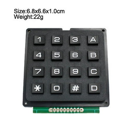 4x4 16 Button Matrix Keyboard Keypad for MCU Phone-Style External ...