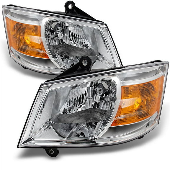 AKKON - For Dodge Grand Caravan Clear Headlights Head Lamps Driver Left Passenger Right Side Replacement Pair