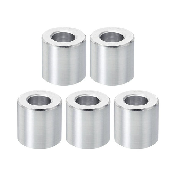 M10 Aluminum Spacers, 5 Pcs Metal Spacer Aluminum 10.5mm ID x 20mm OD x 20mm L for 3/8" M10 Screw Bolts