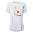 thumbnail image 4 of Pompotops Chemises Mode Décontractée pour Femmes Manches Courtes Tee-Shirt Ample Tunique Blouse, 4 of 4
