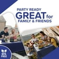 thumbnail image 3 of Exquisite Blue Stain-Resistant Vinyl Tablecloth with Flannel Backing Plastic Tablecloth - 54 x 108 Inch, 3 of 9