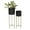 Black Solid Round S/2 25", 30"H, variant on DecMode 11"W, 32"H Gold Metal Planter with Removable Stand (2 Count)